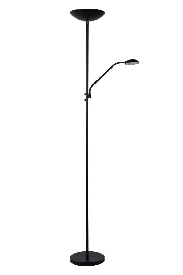 Lucide ZENITH - Floor reading lamp - LED Dim. - 3000K - Black - off